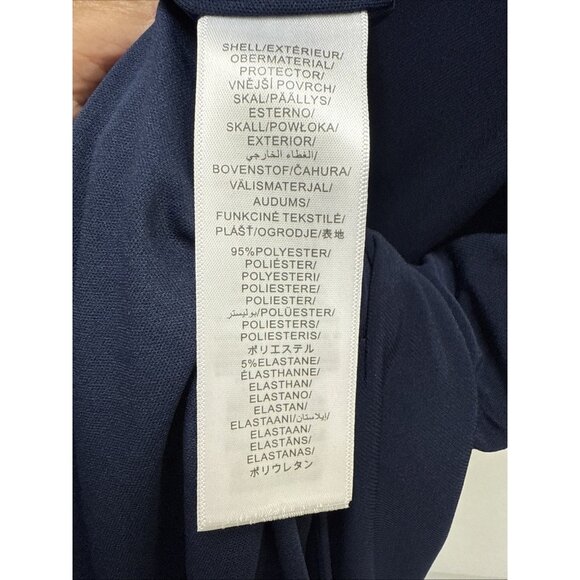 Adrianna Papell Size 12 Navy Blue EMBELLISHED One Shoulder Jersey Gown Dress NWT - Picture 11 of 12